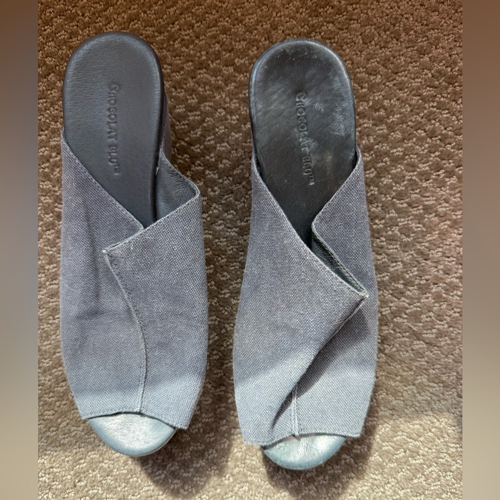 Chocolat Blu Denim Blue Slip-Ons